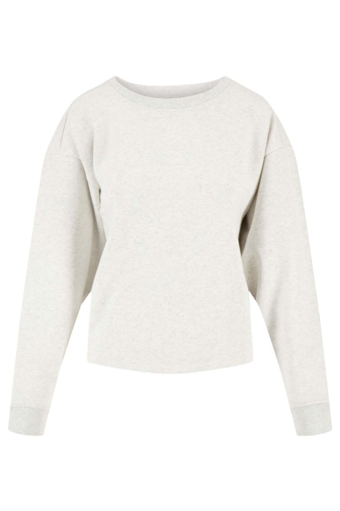 SWEATER MET TEKST 0304 205 MID GREY/CLASSY RED